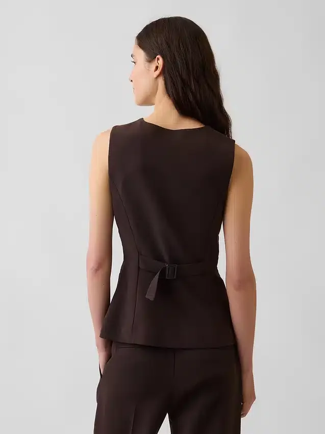 High-Neck Longline Vest