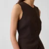 High-Neck Longline Vest