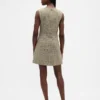 High-Neck Mini Shift Dress