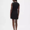 High-Neck Mini Shift Dress