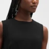 High-Neck Mini Shift Dress
