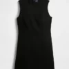 High-Neck Mini Shift Dress
