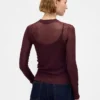 High-Neck Sheer Sweater