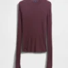 High-Neck Sheer Sweater