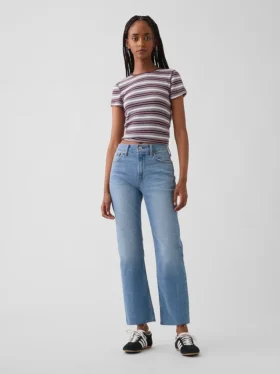 High Rise '90S Slim Straight Crop Jeans