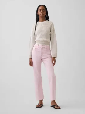 High Rise '90S Slim Straight Crop Jeans