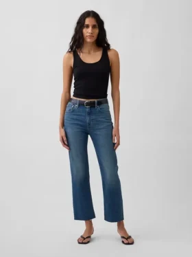 High Rise '90S Slim Straight Crop Jeans