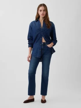 High Rise '90S Slim Straight Crop Jeans