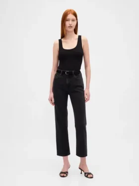 High Rise '90S Slim Straight Crop Jeans