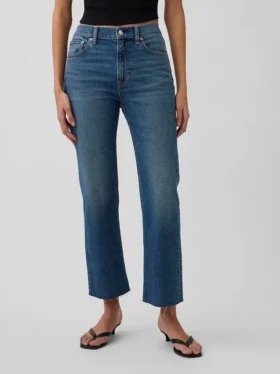 High Rise ’90S Slim Straight Crop Jeans