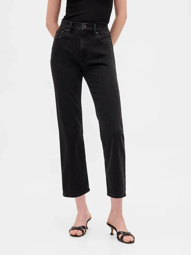 High Rise '90S Slim Straight Crop Jeans