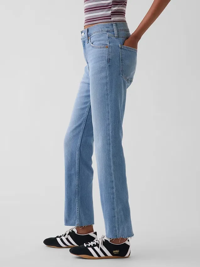 High Rise '90S Slim Straight Crop Jeans