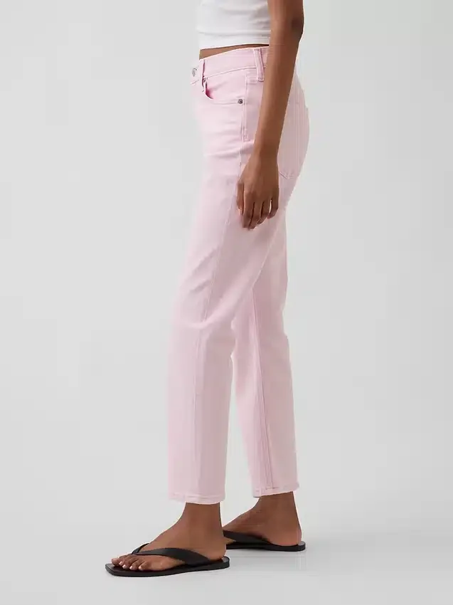 High Rise '90S Slim Straight Crop Jeans