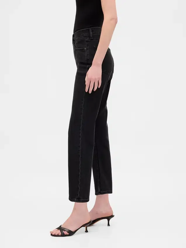High Rise '90S Slim Straight Crop Jeans