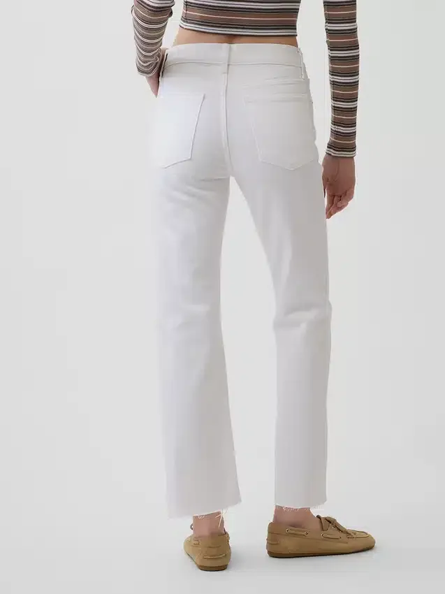 High Rise '90S Slim Straight Crop Jeans
