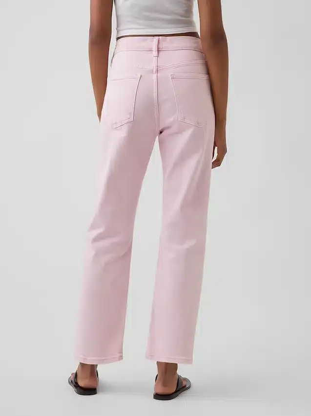 High Rise '90S Slim Straight Crop Jeans