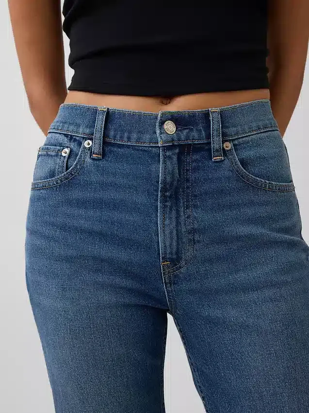 High Rise '90S Slim Straight Crop Jeans
