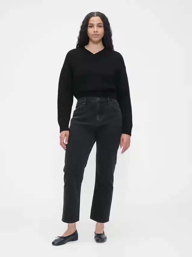 High Rise '90S Slim Straight Crop Jeans