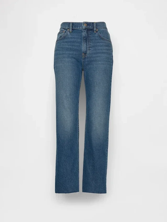 High Rise '90S Slim Straight Crop Jeans