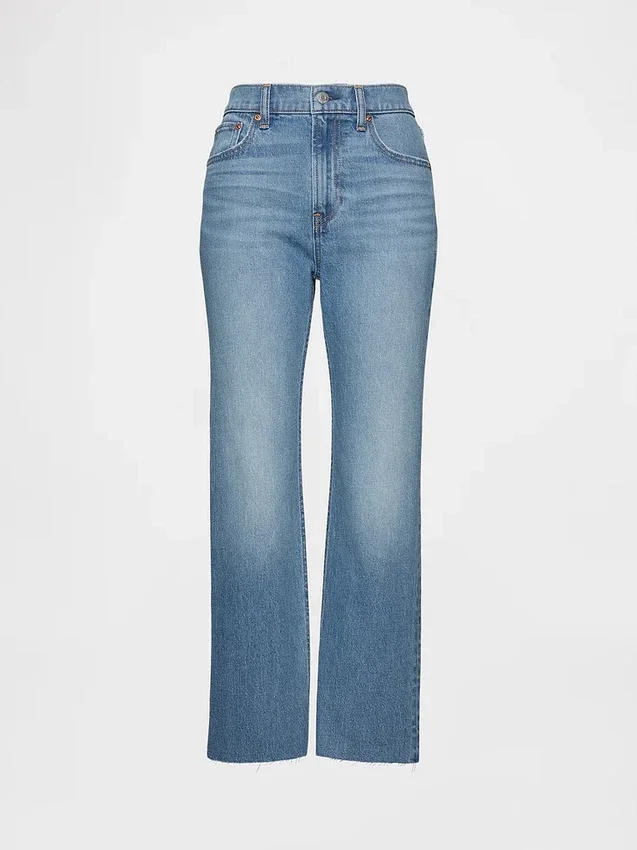 High Rise '90S Slim Straight Crop Jeans