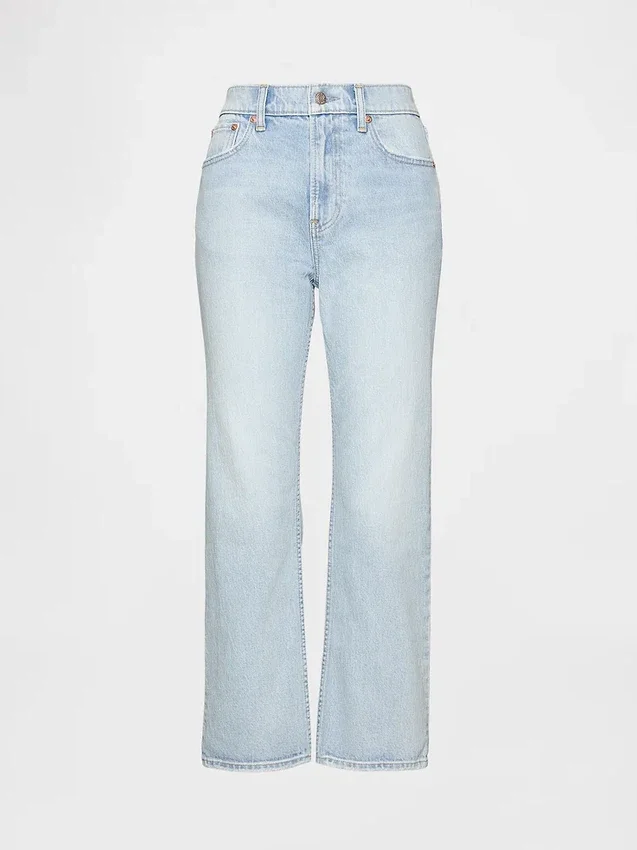 High Rise '90S Slim Straight Crop Jeans