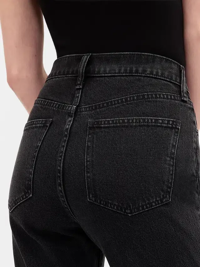 High Rise '90S Slim Straight Crop Jeans