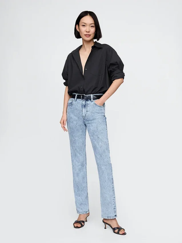 High Rise '90S Slim Straight Jeans