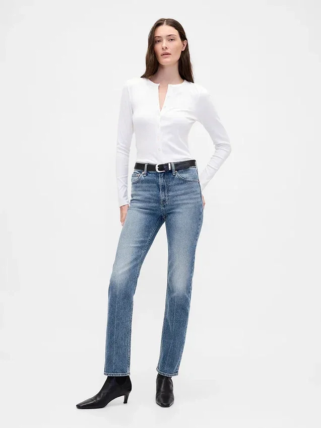 High Rise '90S Slim Straight Jeans