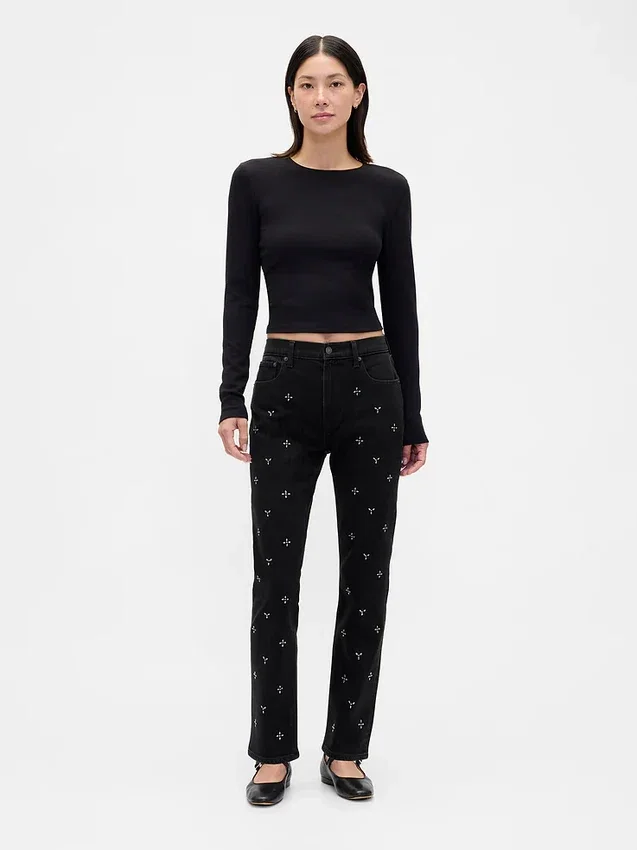 High Rise '90S Slim Straight Jeans