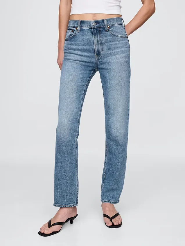 High Rise '90S Slim Straight Jeans