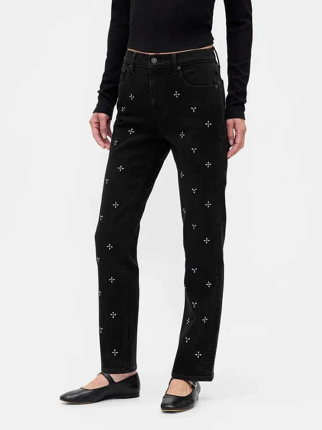 High Rise '90S Slim Straight Jeans