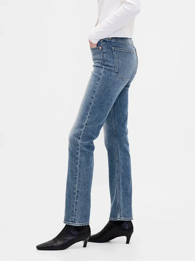 High Rise '90S Slim Straight Jeans