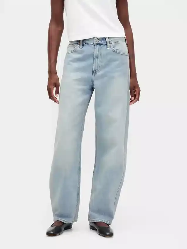 High Rise Barrel Jeans