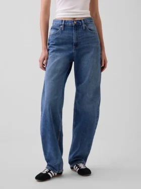 High Rise Barrel Jeans