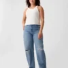 High Rise Barrel Jeans