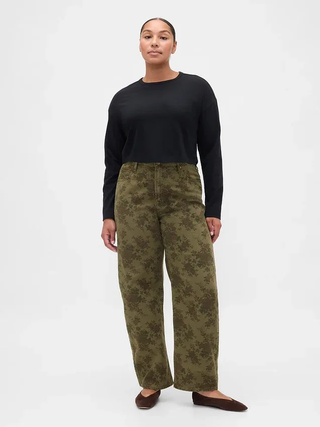 High Rise Barrel Jeans