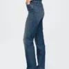 High Rise Belted '90S Slim Straight Jeans