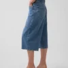 High Rise Belted Barrel Culotte Jeans