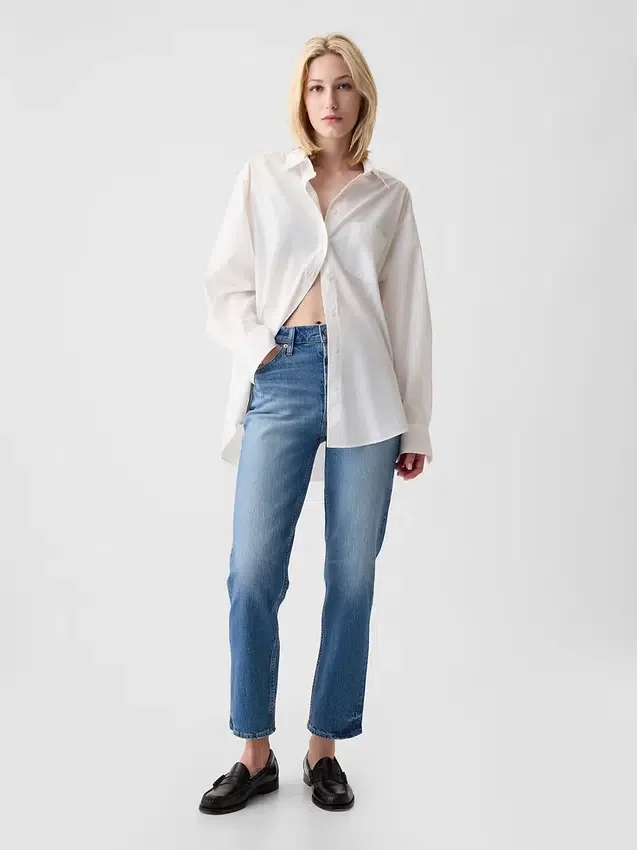 High Rise Cheeky Straight Jeans