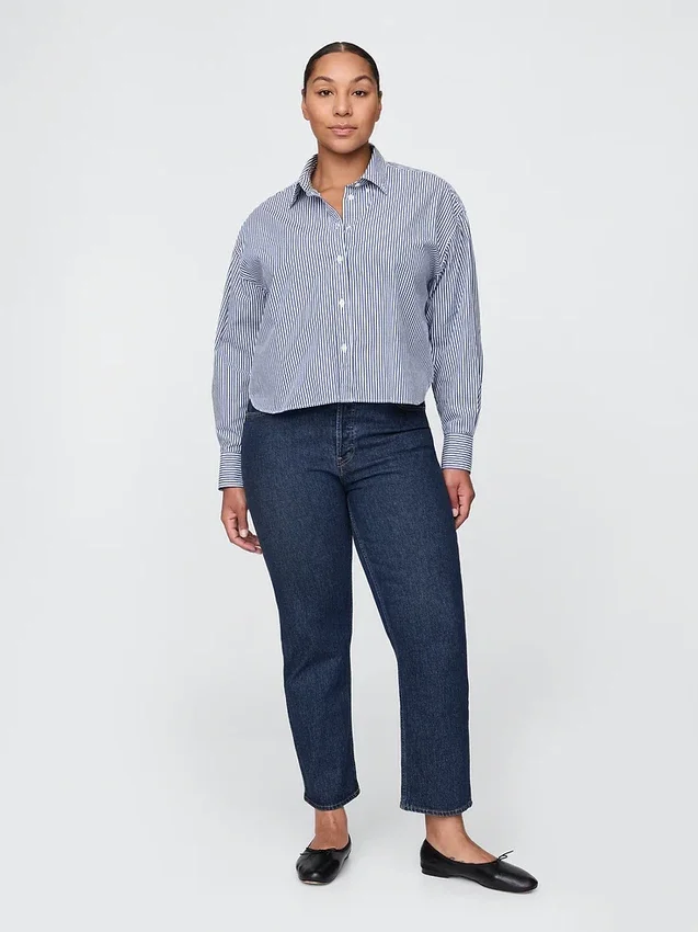 High Rise Cheeky Straight Jeans