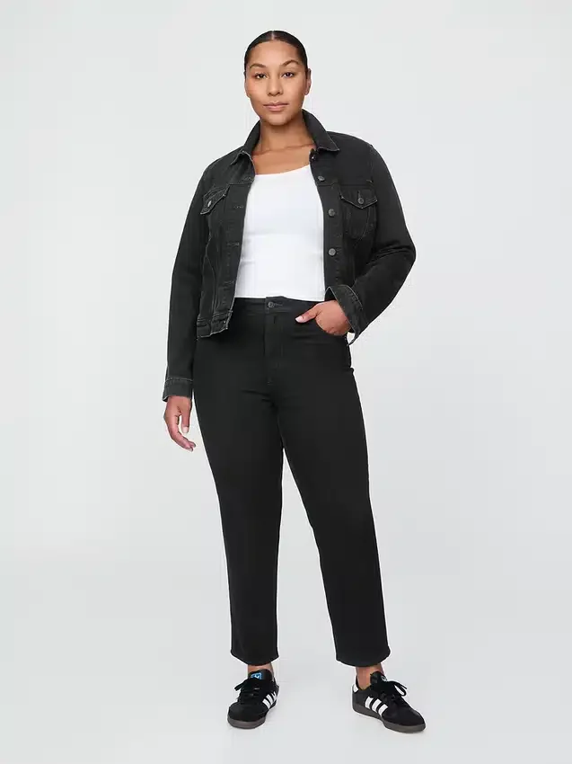 High Rise Cheeky Straight Jeans