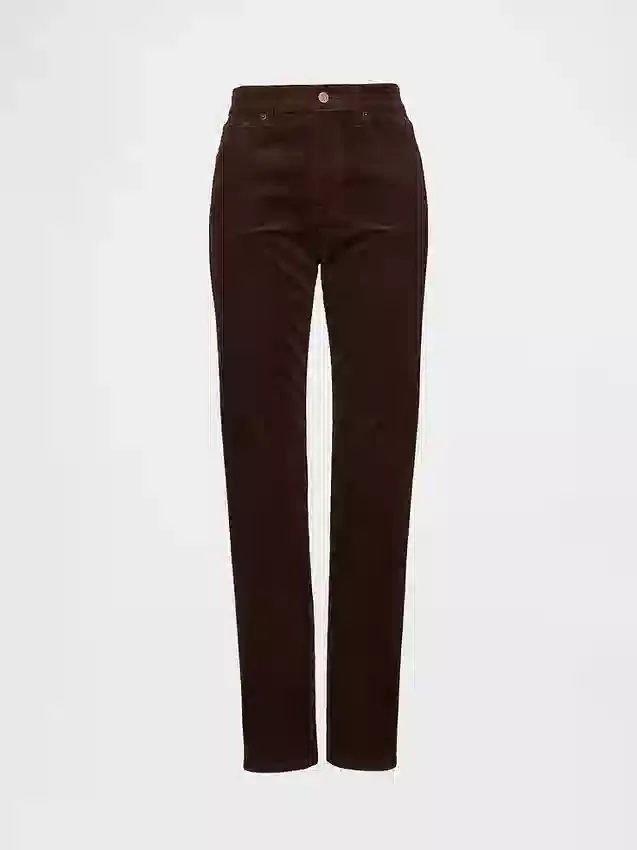 High Rise Corduroy '90S Slim Straight Jeans