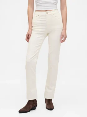 High Rise Corduroy ’90S Slim Straight Pants