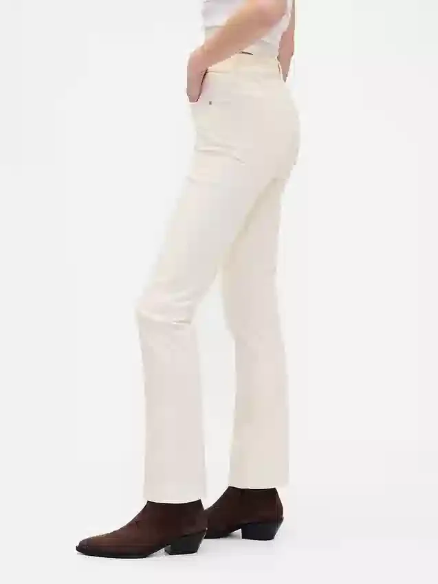 High Rise Corduroy '90S Slim Straight Pants