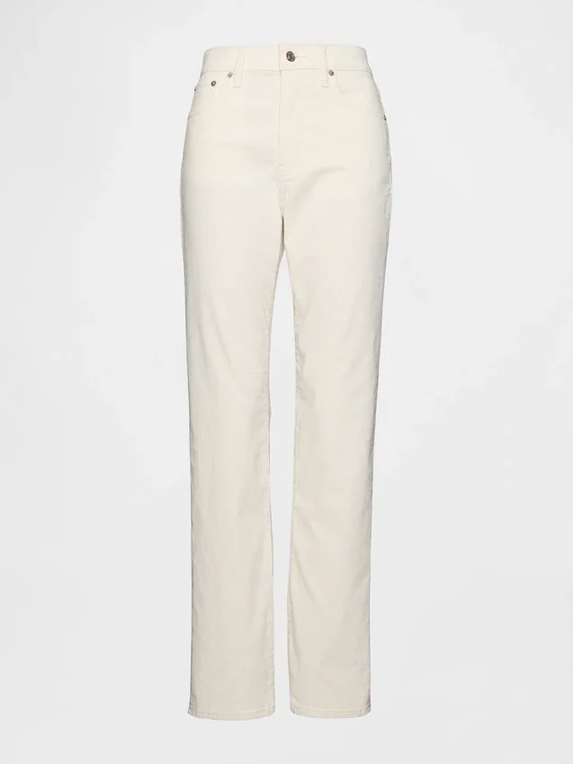High Rise Corduroy '90S Slim Straight Pants