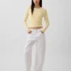 High Rise Crop Barrel Jeans