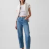 High Rise Crop Barrel Jeans