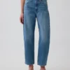 High Rise Crop Barrel Jeans