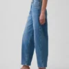 High Rise Crop Barrel Jeans