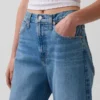 High Rise Crop Barrel Jeans